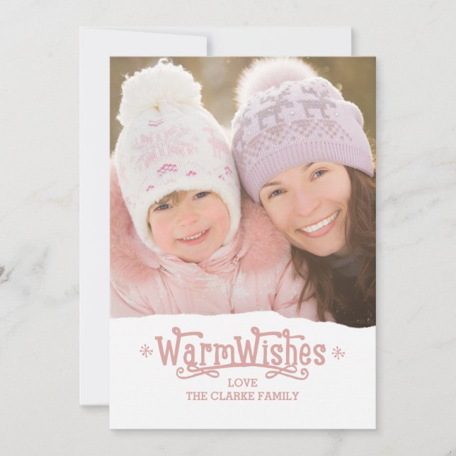Warm Wishes | Holiday Photo Cards (Front)