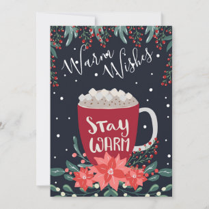 Warm Wishes Holiday Photo Name Christmas Card