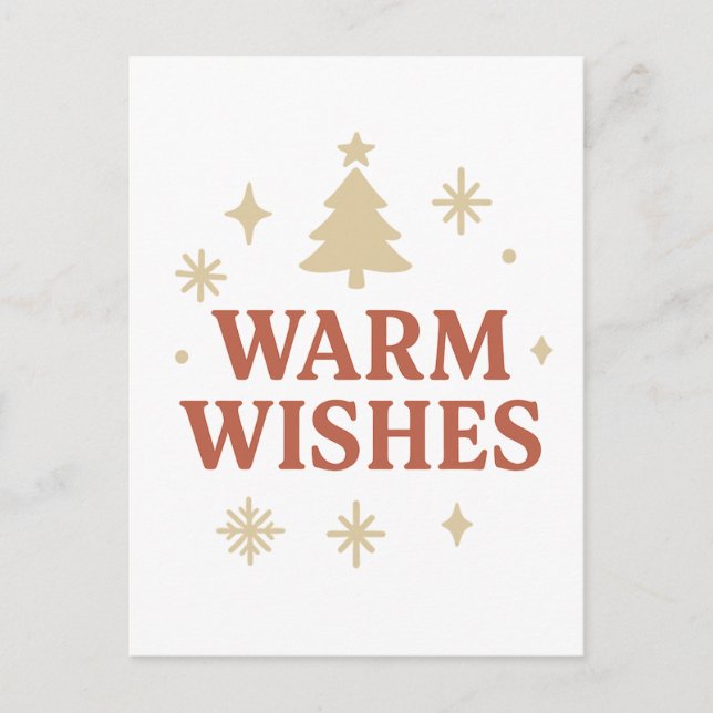 Warm Wishes Holiday Postcard (Front)