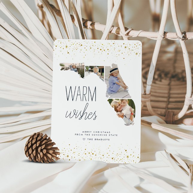 Warm Wishes | Multi Photo Florida Holiday Card (Creator Uploaded)