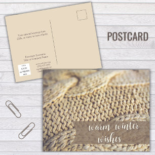 Warm Wishes Realtor Happy Holidays Postcard