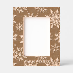 Warm Wishes Snowflakes Christmas Etched Frames