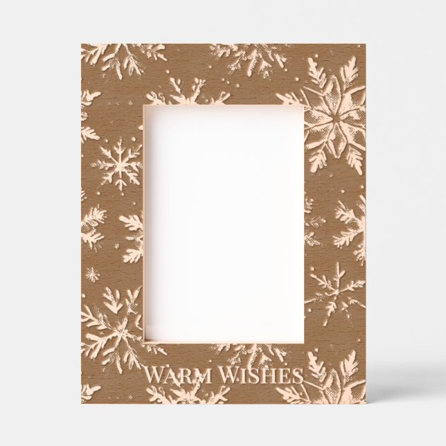 Warm Wishes Snowflakes Christmas Etched Frames (Front)