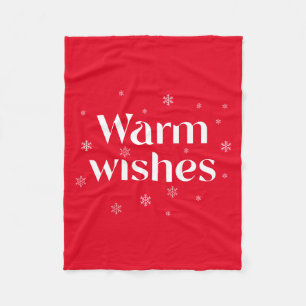Warm Wishes & Snowflakes Fleece Blanket