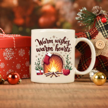 Warm Wishes, Warm Hearts Christmas Mug