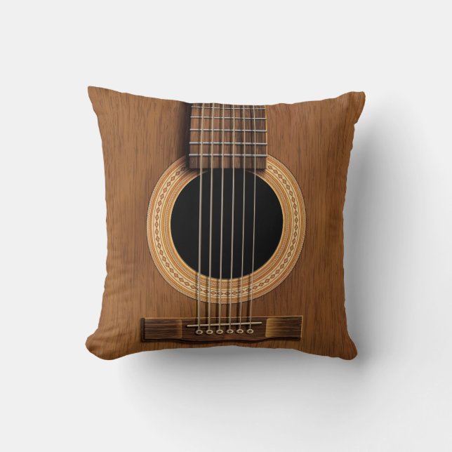 Warm Wood Acoustic Guitar Cushion (Front)