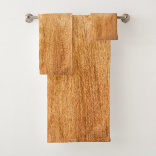 Warm wood background, texture bath towel set