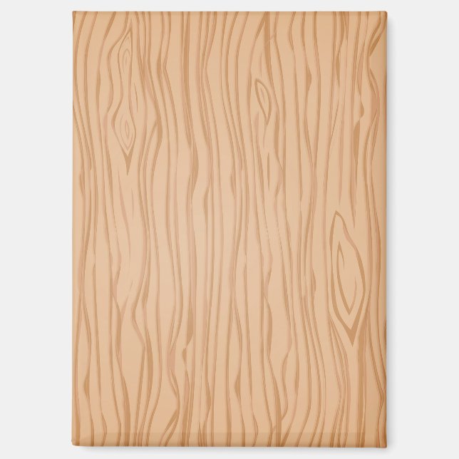 Warm Wood Grain Pattern Magnet for Fridge or Desk (Front)