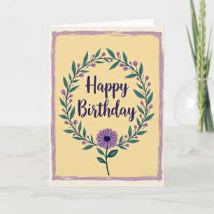 Warm Wreath Birthday Card
