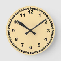 Warm Yellow and Black Wall Clock