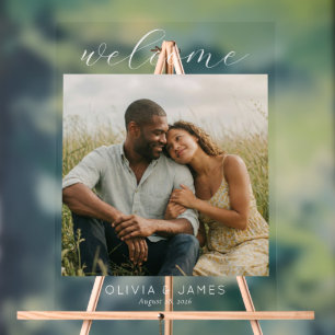 Warm Yellow Floral Photo Acrylic Sign