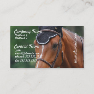 Warmblood Horse Business Card