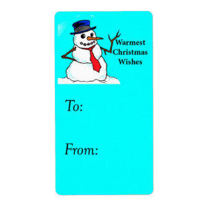 Warmest Christmas Wishes Gift Tag