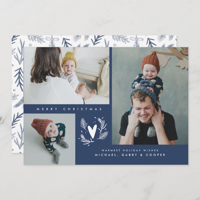 WARMEST HOLIDAY WISHES Add Your Family Photo (Front/Back)