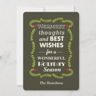 Warmest thoughts & best wishes card