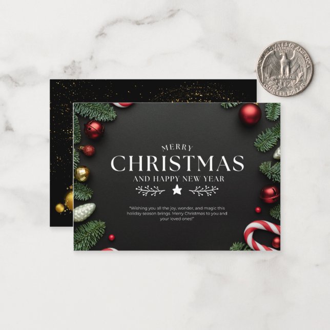 "Warmest Wishes: A Christmas Card Overflowing (Front/Back In Situ)