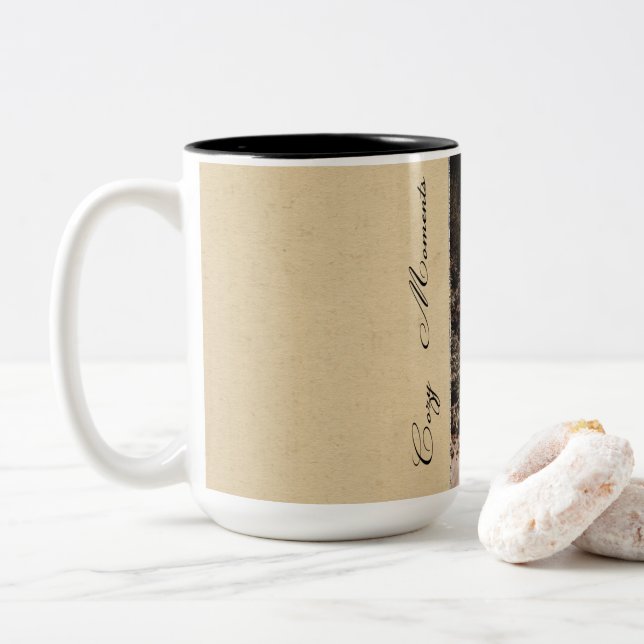 Warmest Wishes Christmas Mug – Vintage Design (With Donut)