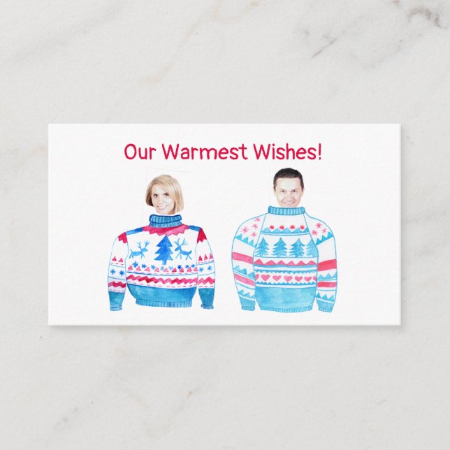 Warmest Wishes customisable photo card (Front)