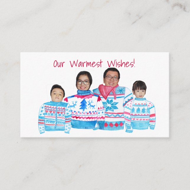 Warmest Wishes customisable photo card (Front)