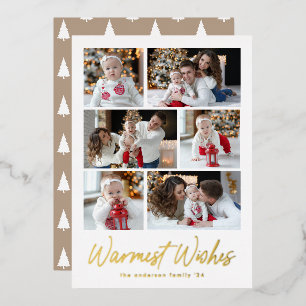 Warmest Wishes Gold Script 6 Photo Collage