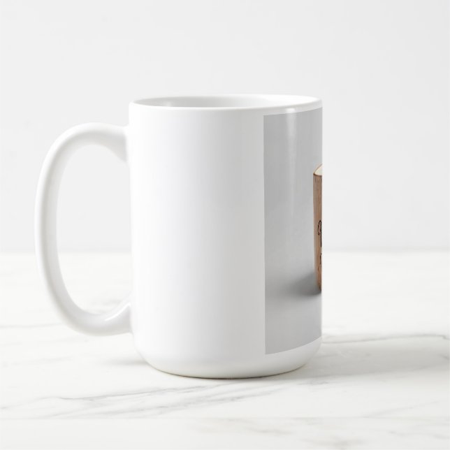 Warmest Wishes: Handmade Wooden Workshop Mug (Left)