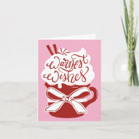 Warmest Wishes Hot Chocolate Mug - Red