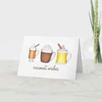 Warmest Wishes Hot Cocoa Rum Eggnog Winter Holiday