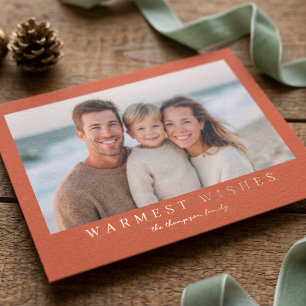 Warmest Wishes Modern Photo Foil - Burnt Orange