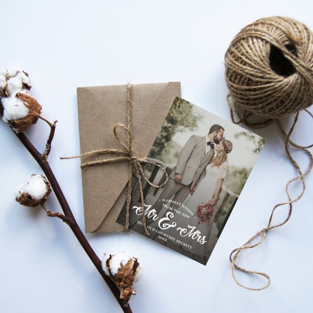 Warmest Wishes New Mr & Mrs Wedding Photo Holiday (Creator Uploaded)