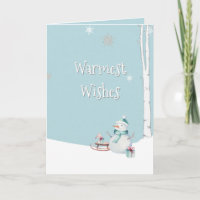 Warmest Wishes Snowman Sled Gifts Personalised