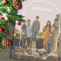 Warmest Wishes Southern Geometric Frame Christmas