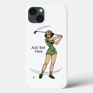 Warming Up for Golf Lady Golfer iPhone 13 Case