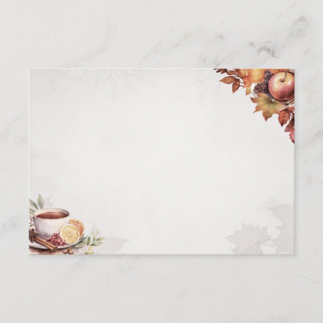 Warming Wassail Basic Blank Recipe Card (Front)