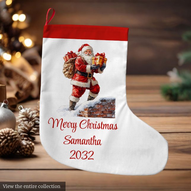 Warmish Santa Claus Cozy Red White Holiday Socks (Warmish Santa Claus Cozy Red White Holiday Stocking)
