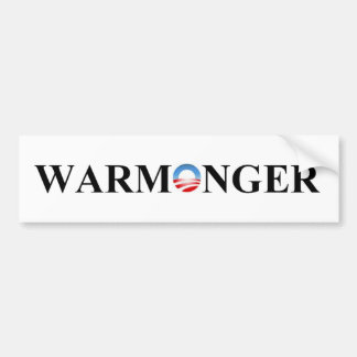 WARMONGER BUMPER STICKER