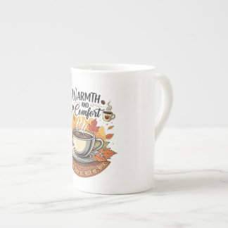 Warmth and Comfort - Cozy Autumn Coffee Bone China Mug