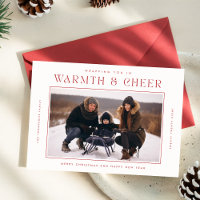 Warmth & Cheer | Red Modern Christmas Four Photo