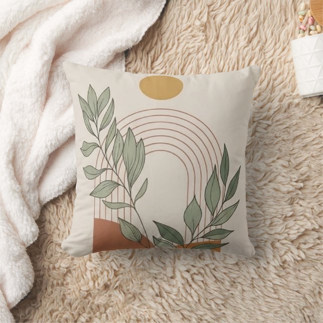 warmth of nature Throw Pillow (Blanket)