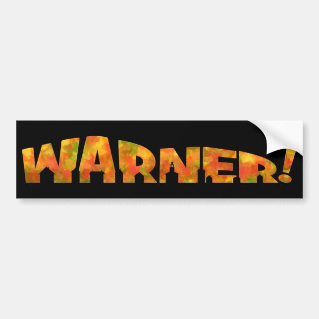 Warner - Fall Design Bumper Sticker (Front)