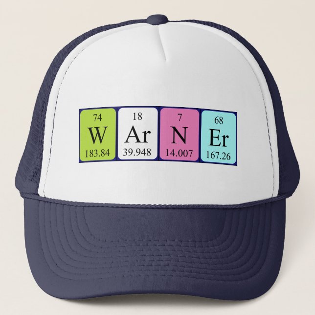 Warner periodic table name hat (Front)