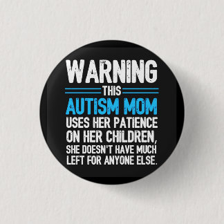 Warning 3 Cm Round Badge