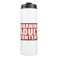 Warning adult content filling sign red