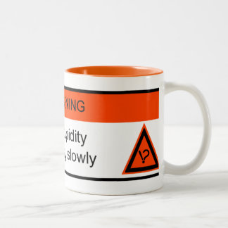 WARNING: allergic to stupidity Two-Tone Coffee Mug