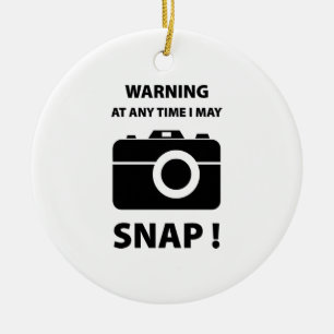 Warning At Any Time I May Snap Ceramic Tree Decoration