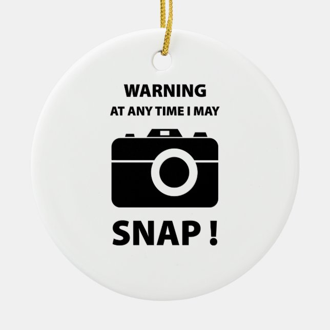Warning At Any Time I May Snap Ceramic Tree Decoration (Front)