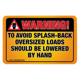 WARNING - Avoid Splash-Back Bathroom Magnet