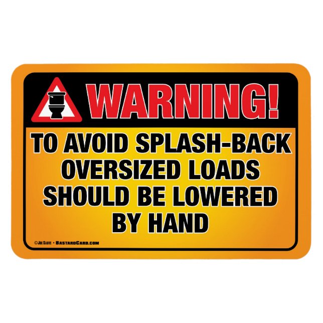 WARNING - Avoid Splash-Back Bathroom Magnet (Horizontal)