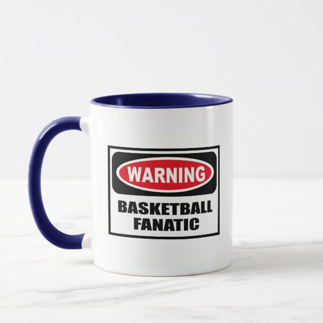 Warning BASKETBALL FANATIC Mug (Left)