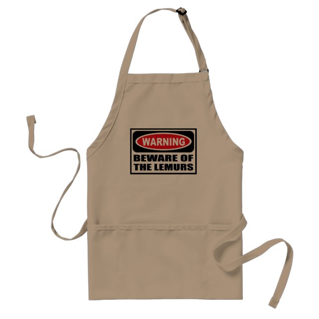 Warning BEWARE OF THE LEMURS Apron (Front)