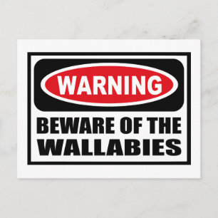 Warning BEWARE OF THE WALLABIES Postcard